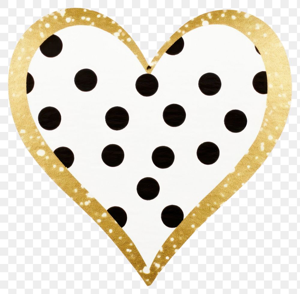 PNG  Polka dot in heart shape ripped paper pattern white background celebration.
