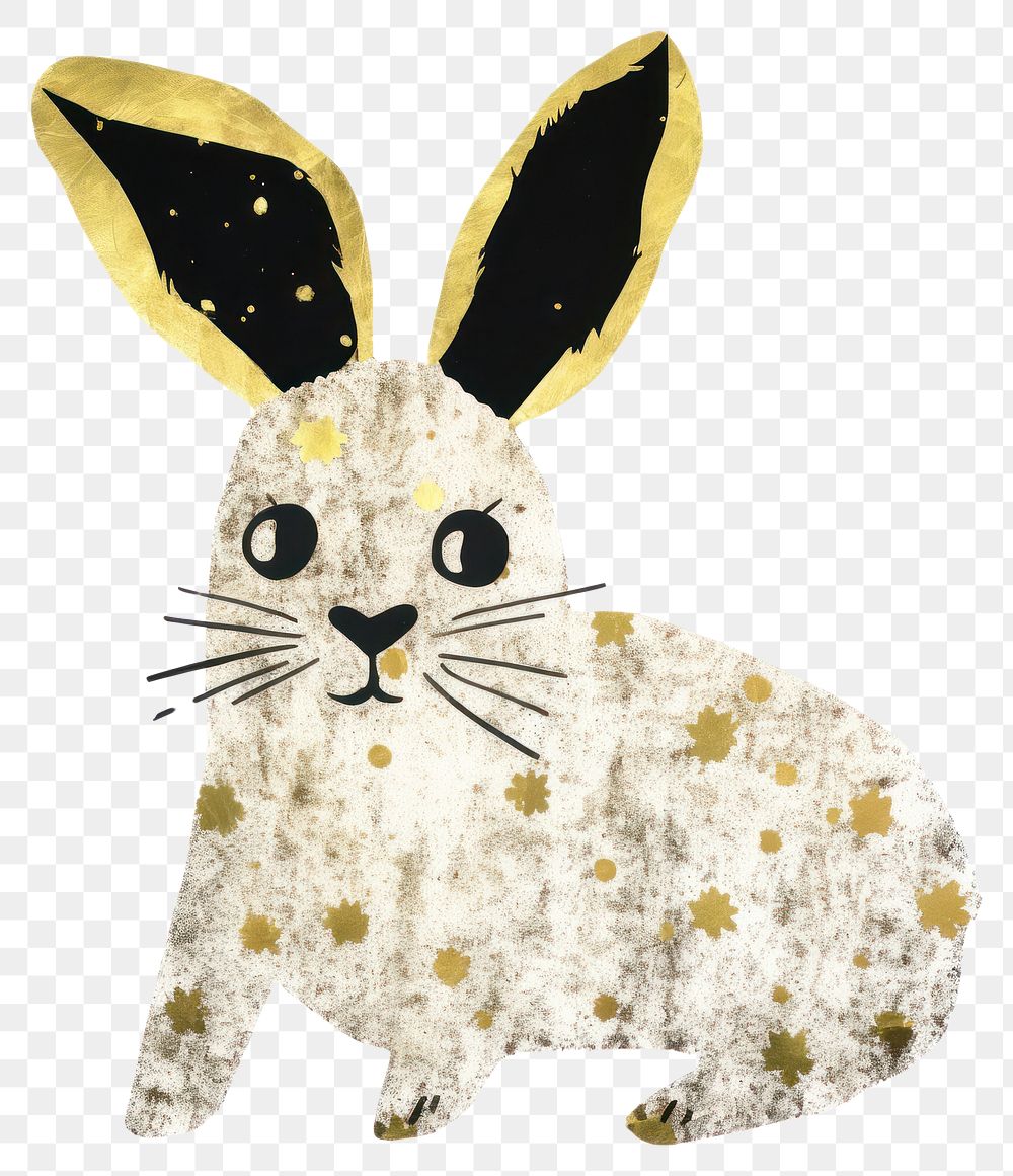 PNG  Rabbit ripped paper animal rodent mammal.