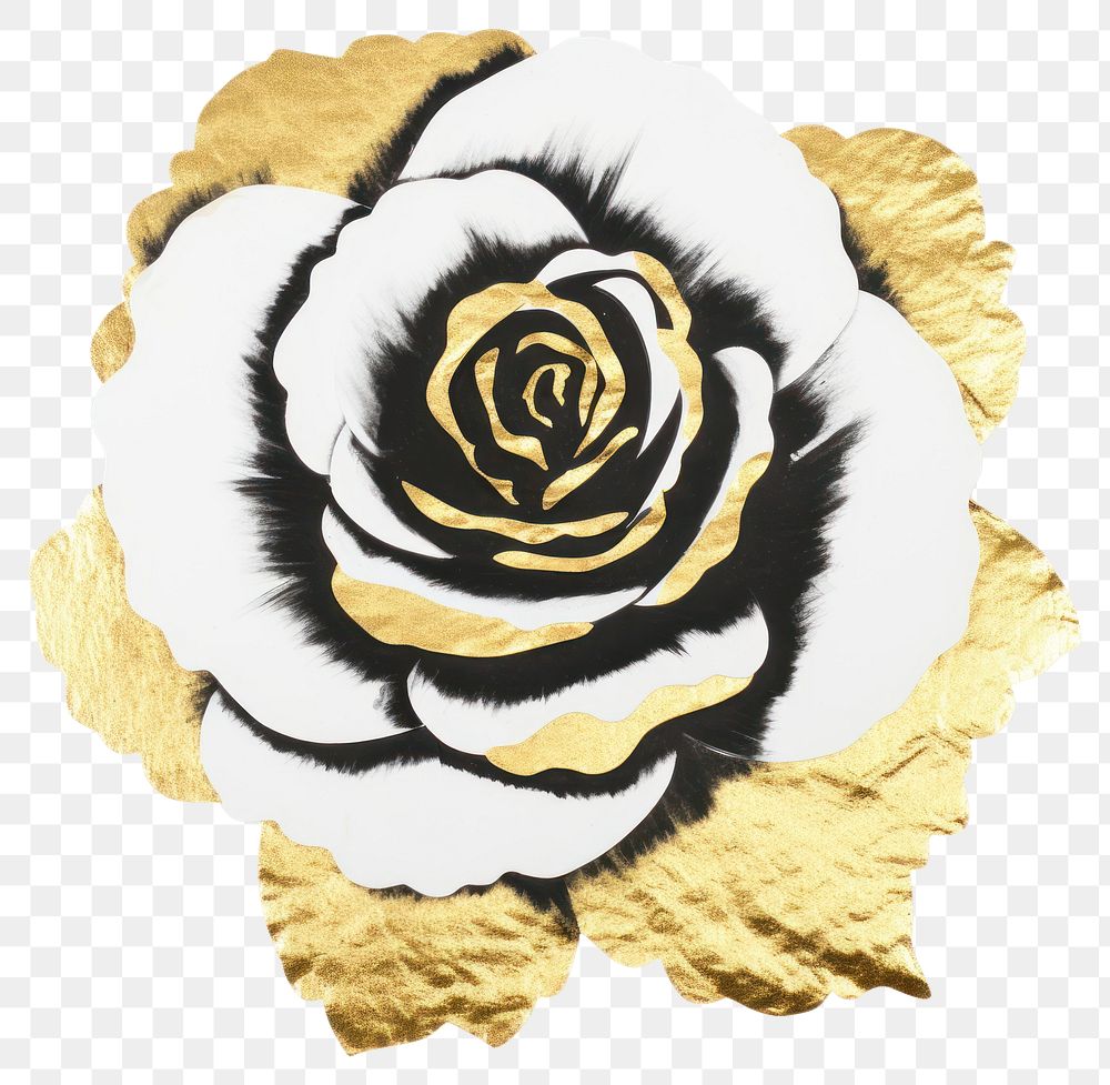 PNG  Rose ripped paper pattern flower plant.