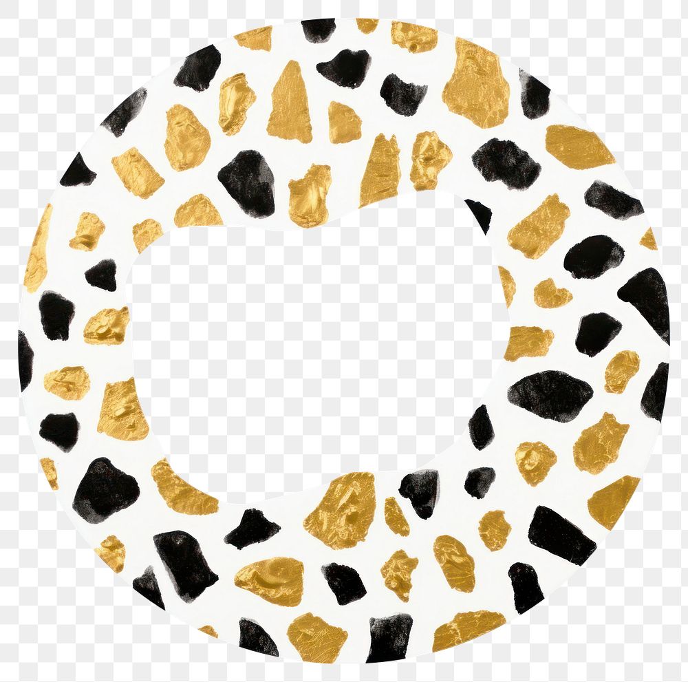 PNG  Terrazzo in circle shape ripped paper gold white background dishware.
