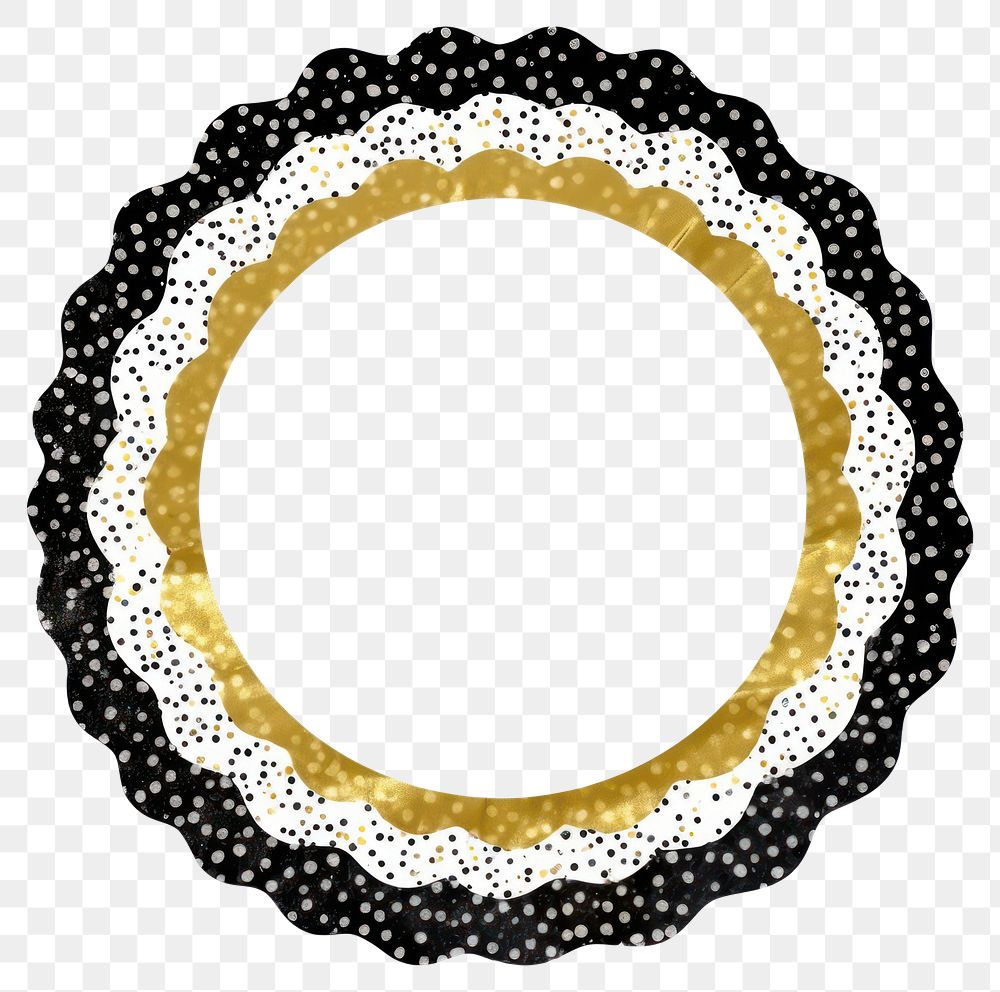 PNG  Wave in circle shape ripped paper white background dishware jewelry