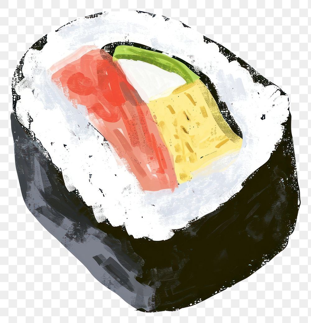 PNG Sushi rice food dish.