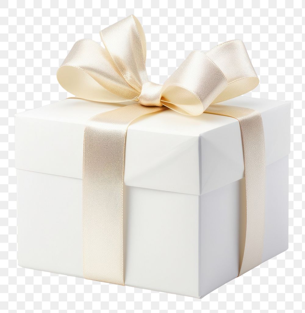 PNG  White gift box white background celebration.