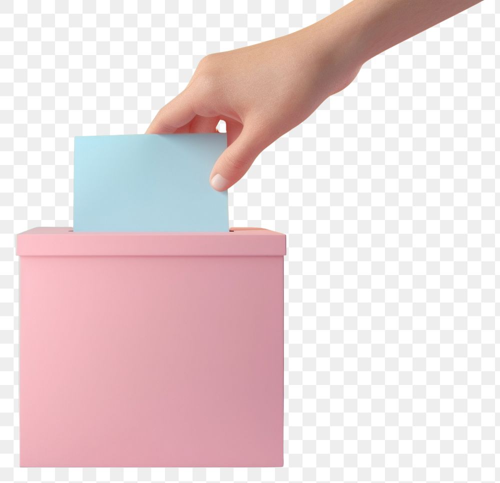 PNG Paper voting hand box origami.