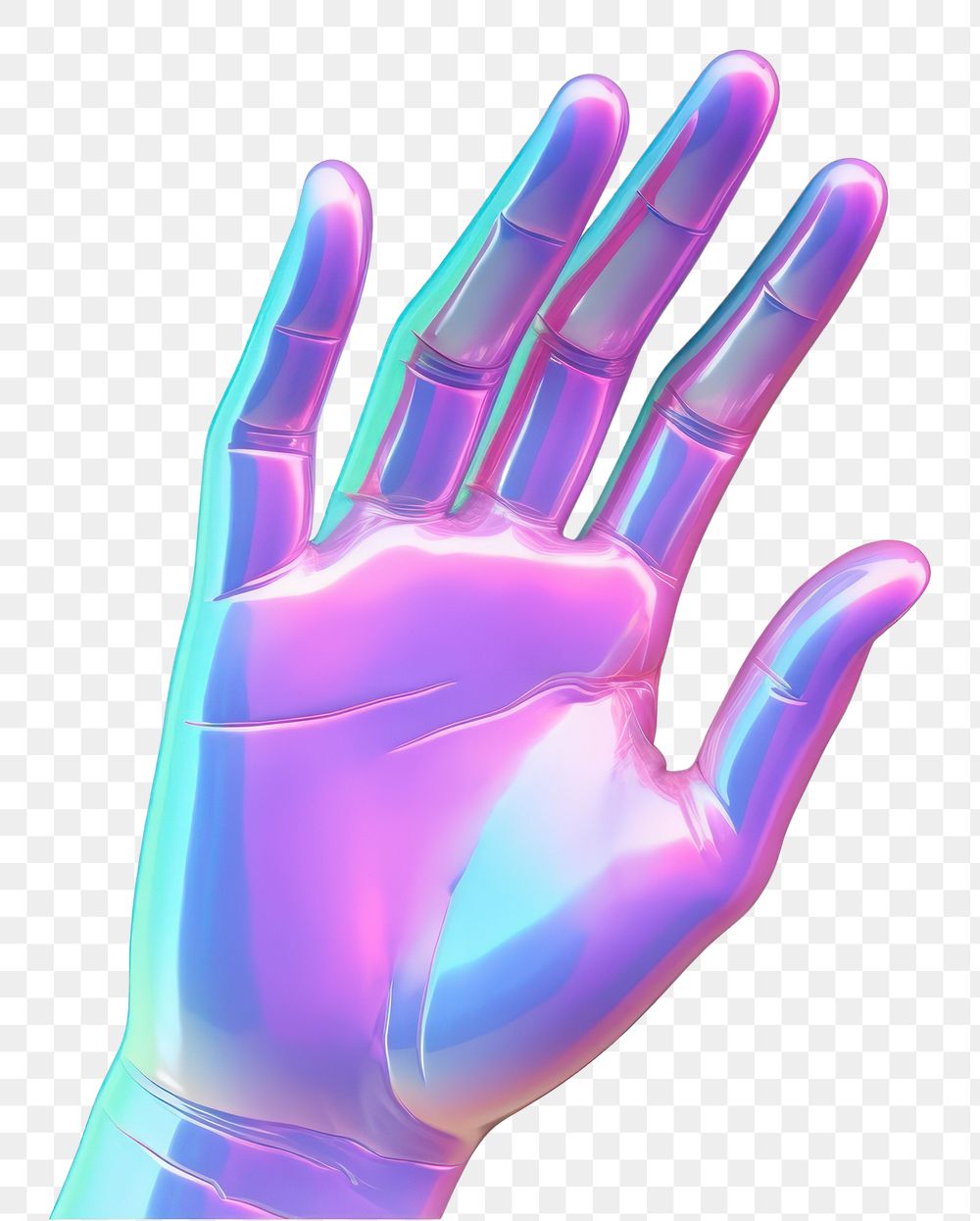PNG  A hand icon iridescent white background technology gesturing.