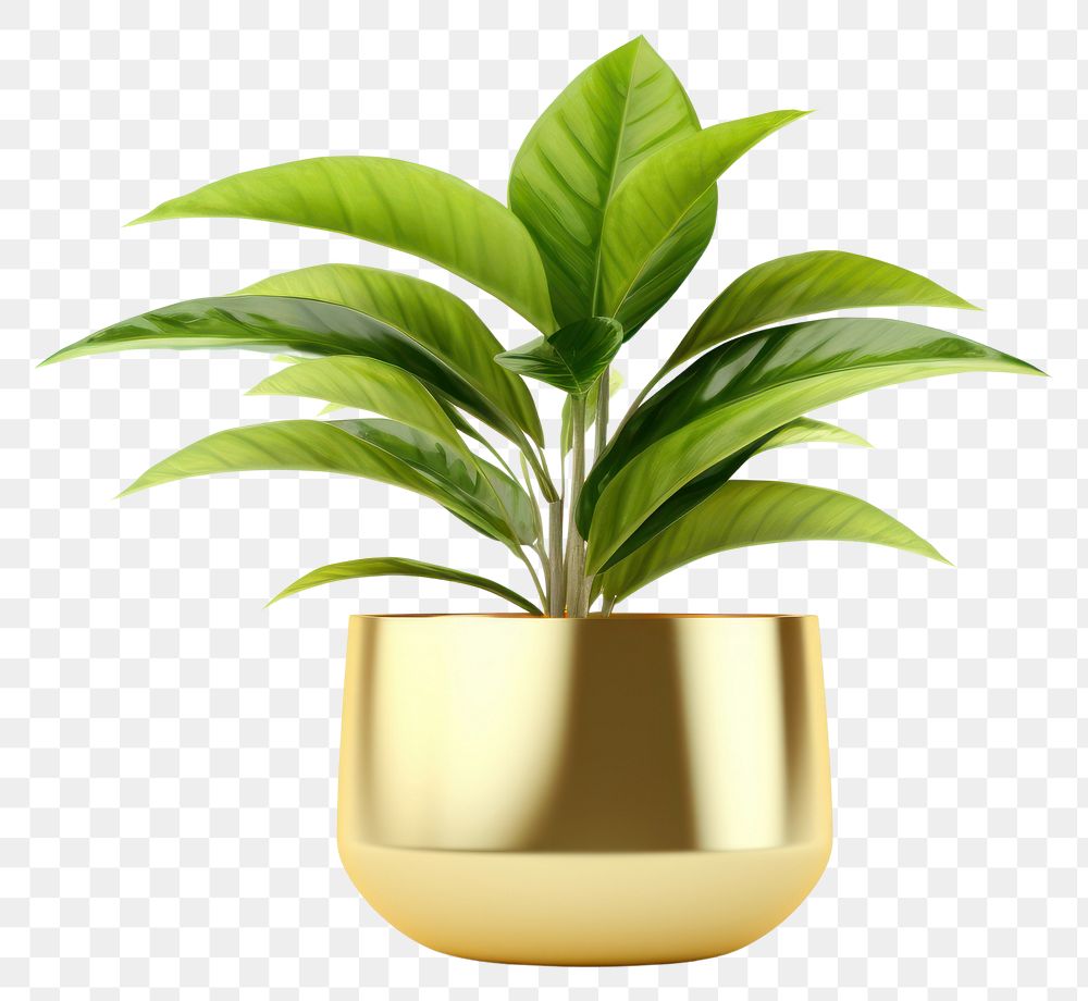 PNG  Plant houseplant gold leaf.