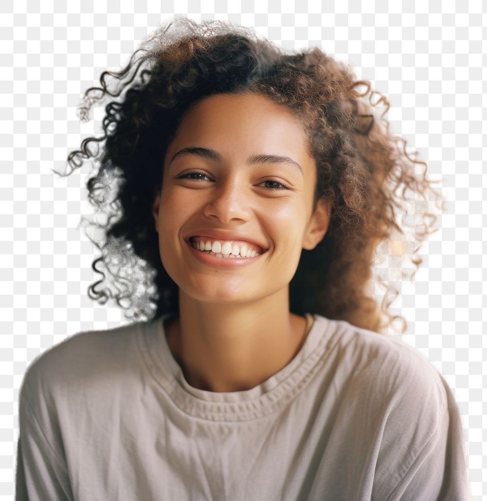 PNG A mixed race american-african woman smiling adult smile.