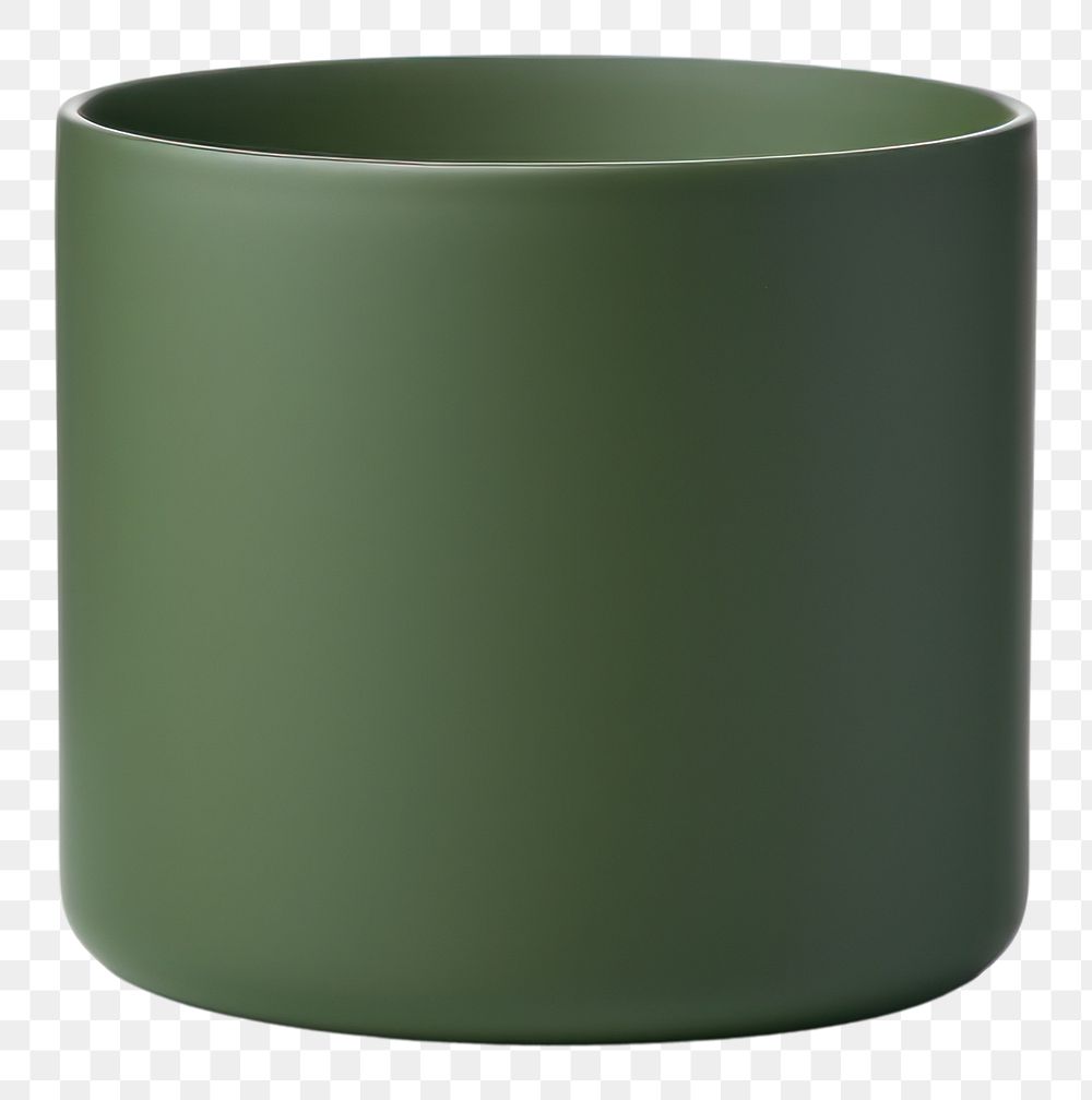 PNG  Ceremic candle jar in army green simplicity cylinder cup. AI generated Image by rawpixel.