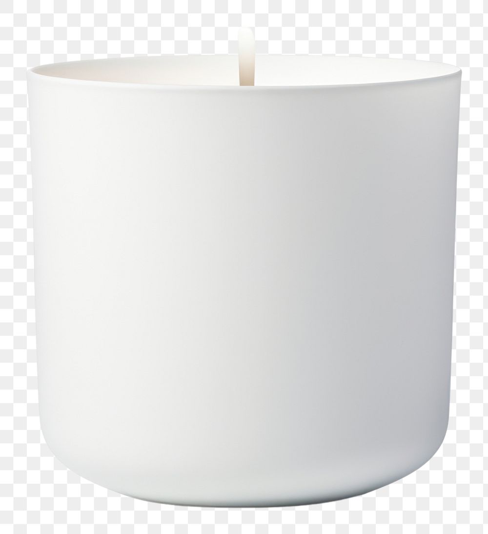 PNG  Ceremic candle jar in white simplicity porcelain cup. AI generated Image by rawpixel.