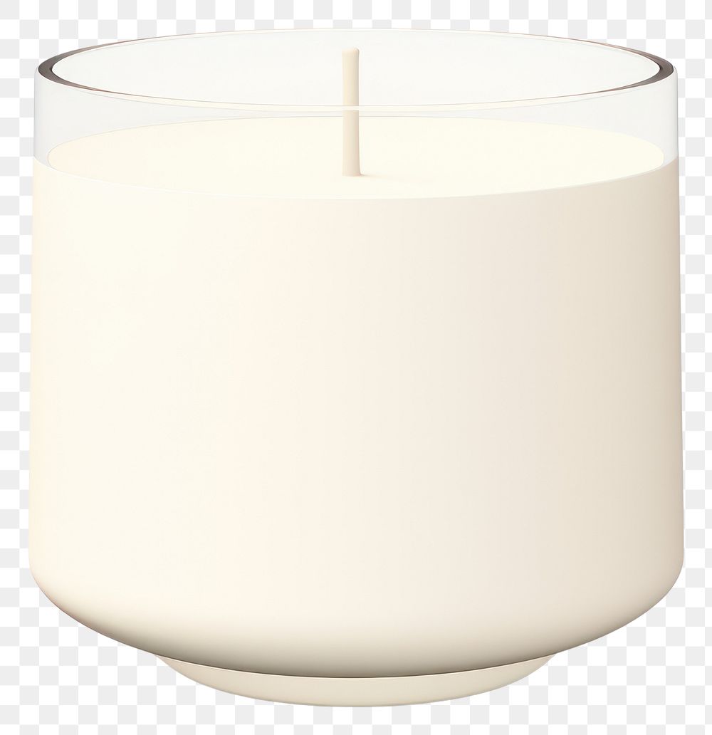 PNG  Ceremic candle jar in off-white simplicity glass milk. AI generated Image by rawpixel.