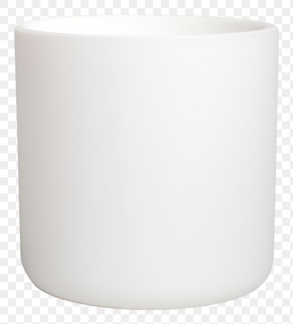 PNG  Ceremic candle jar in white simplicity porcelain pottery. AI generated Image by rawpixel.
