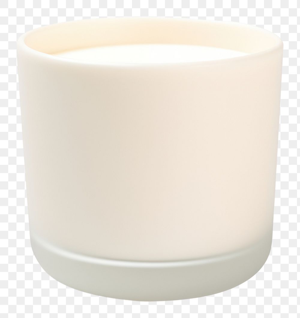 PNG  Ceremic candle jar in off-white simplicity porcelain glass. AI generated Image by rawpixel.