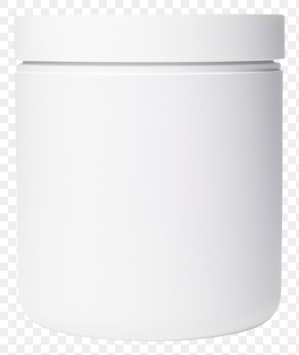 PNG  Ceremic jar in white cylinder white background drinkware. AI generated Image by rawpixel.