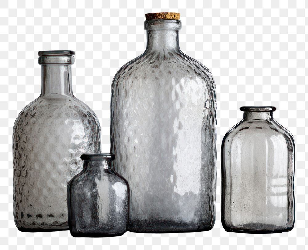 PNG Scandinavian Nordic Chic European Glass Gray Storage Jar Bottles pottery bottle glass.