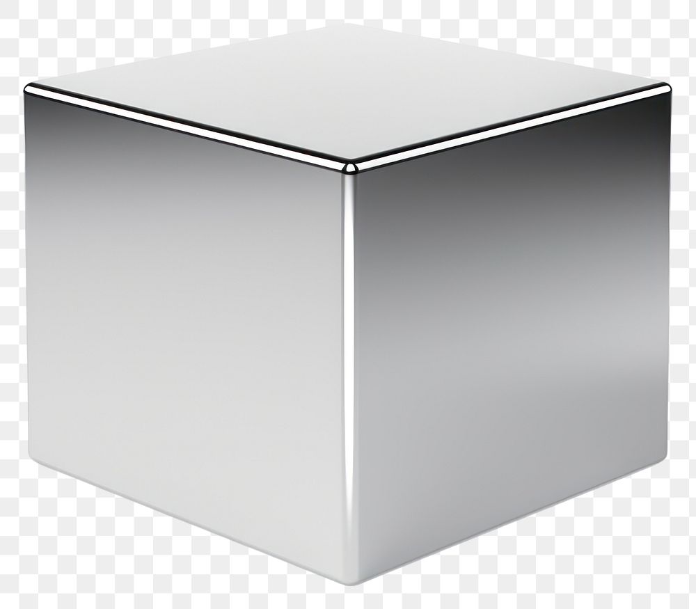 PNG Box Chrome material furniture white background simplicity.