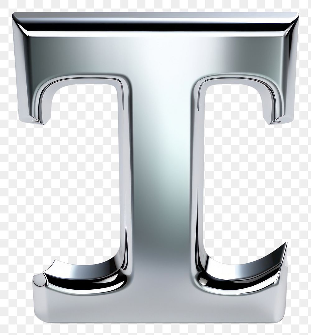 PNG Serif alphabet T shape white background appliance silver.