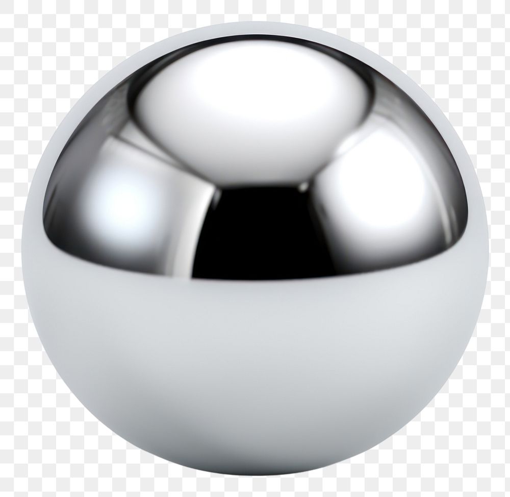 PNG Sphere shape chrome white background simplicity.