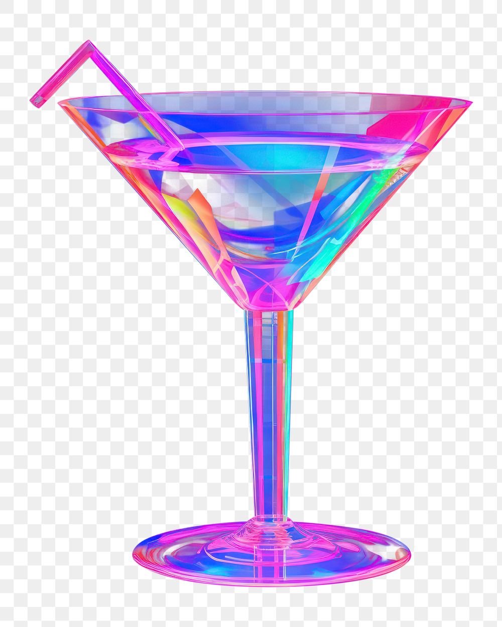 PNG  Cocktail glass glowing martini drink. AI generated Image by rawpixel.