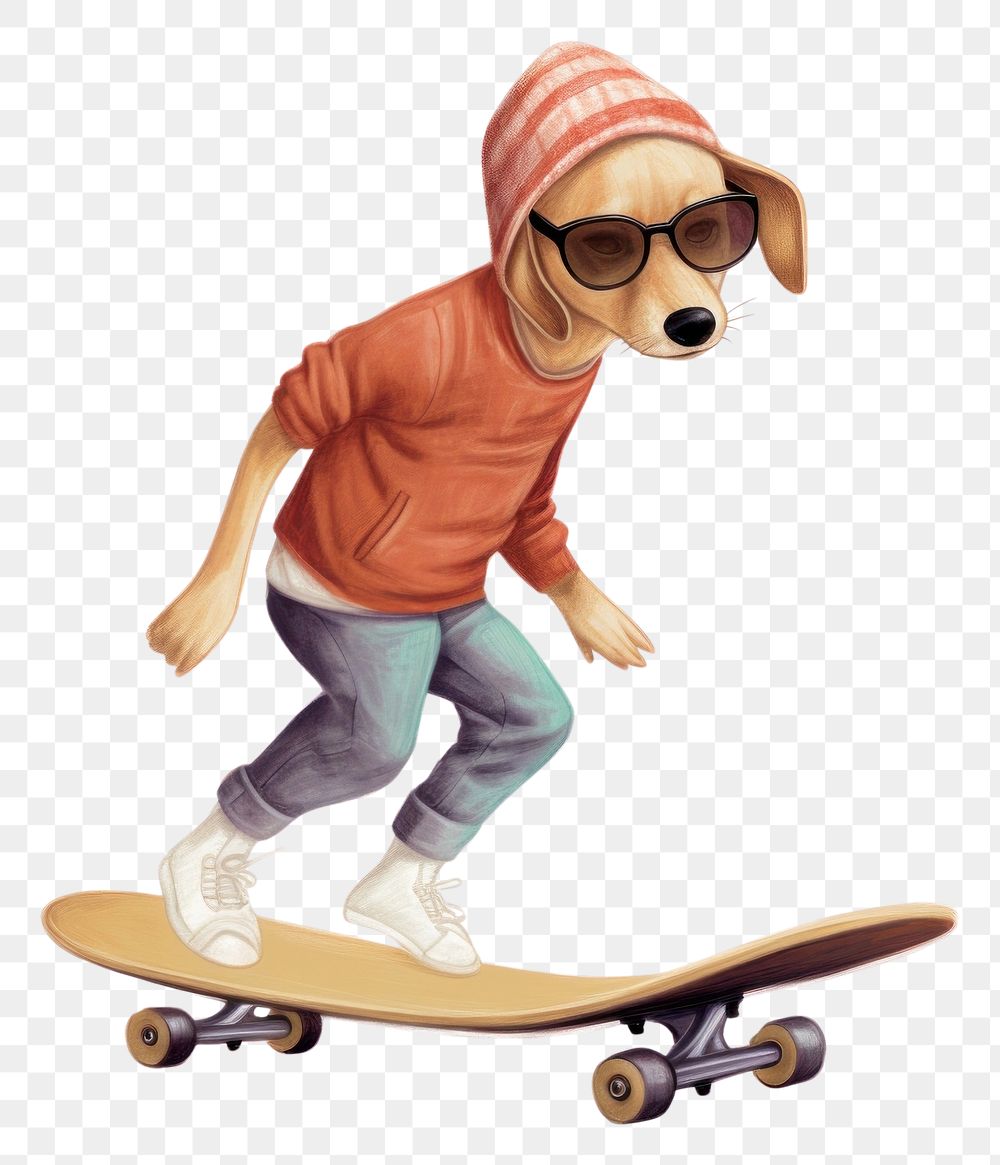 PNG  Dog Skateboarder skateboard skateboarder footwear.
