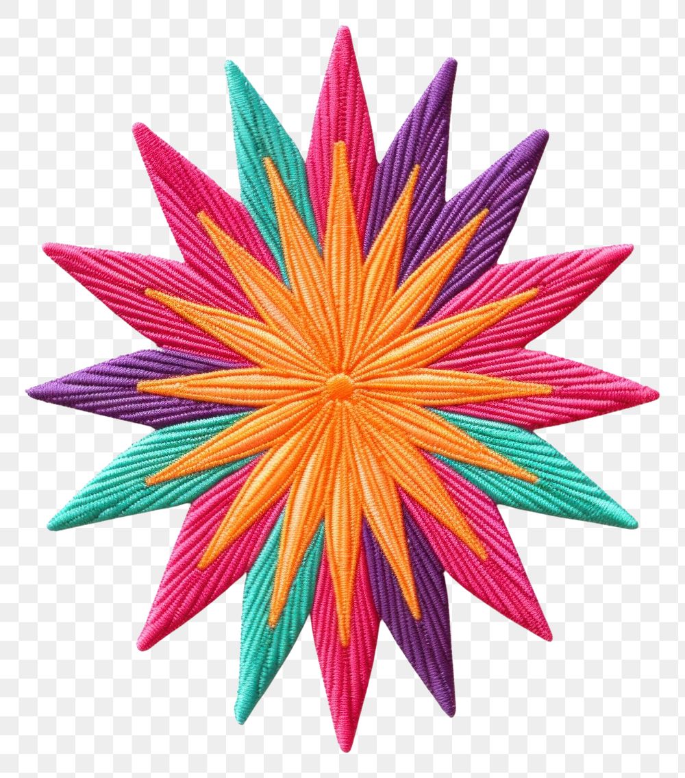 PNG Starburst pattern flower craft. AI generated Image by rawpixel.