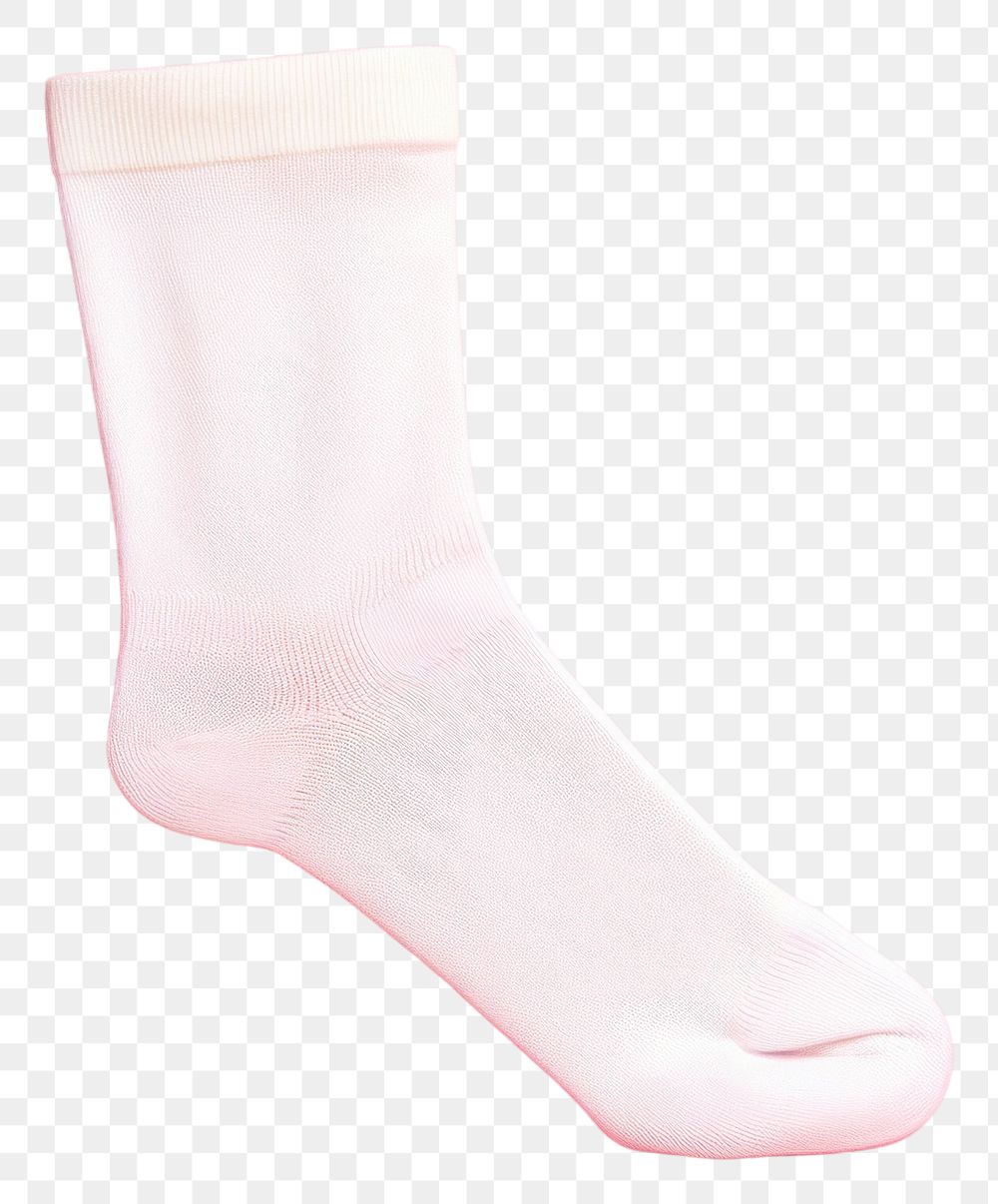 PNG Sock mockup white pink clothing.