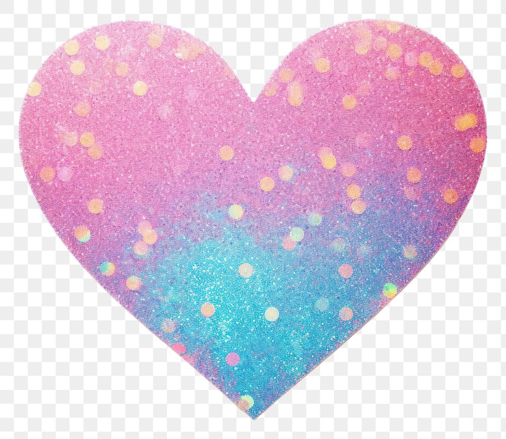 PNG Heart glitter sticker white background creativity pattern.