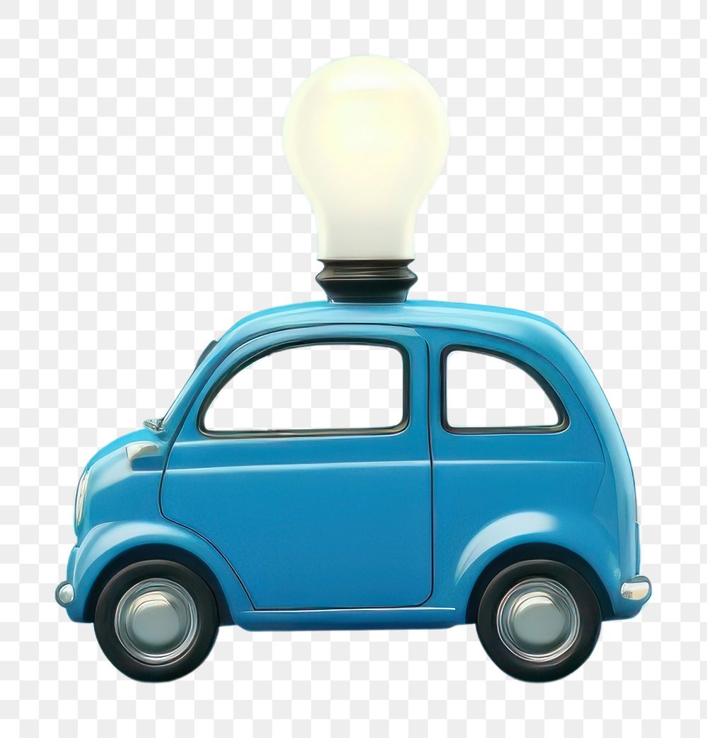 PNG  Light bulb with car light vehicle transportation.