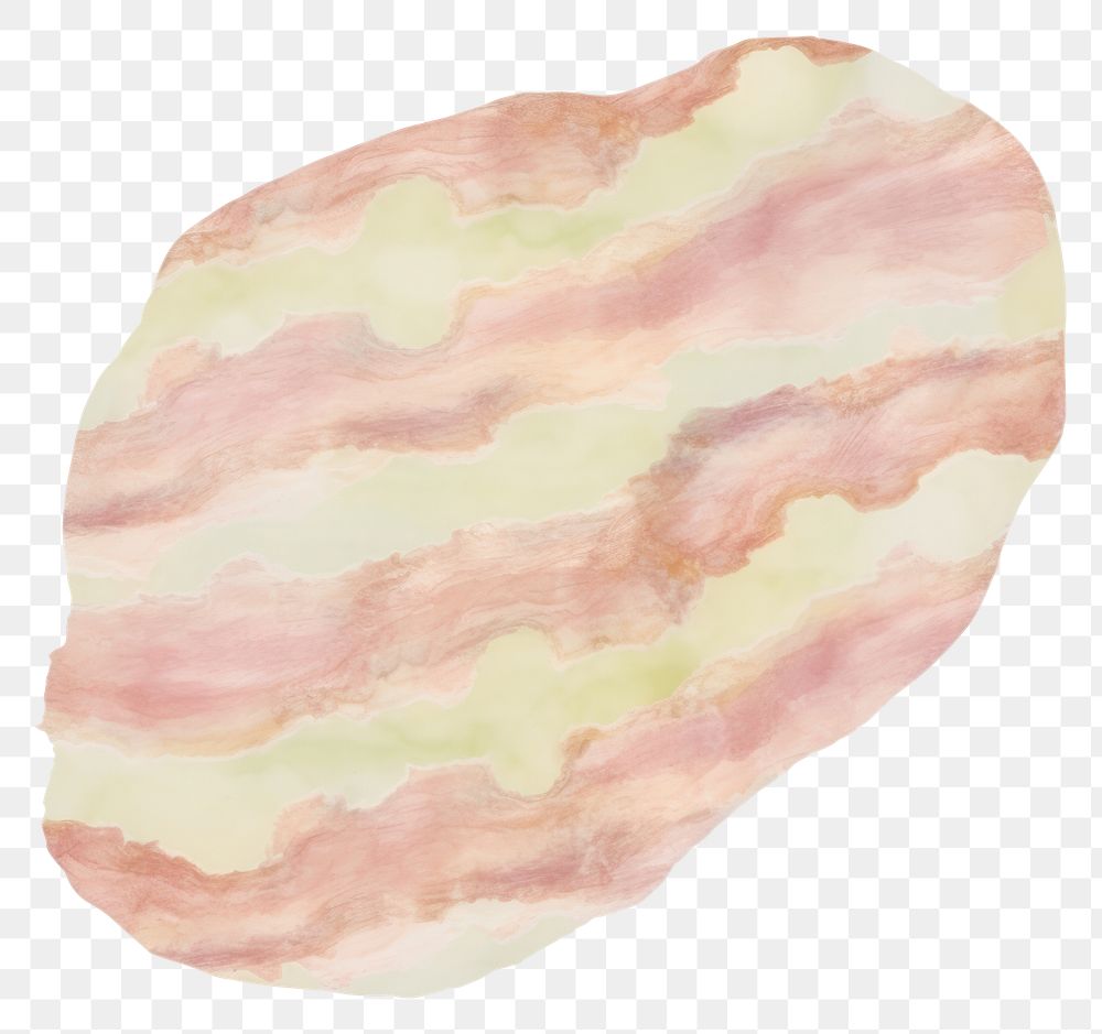 PNG Bacon marble distort shape paper white background accessories.