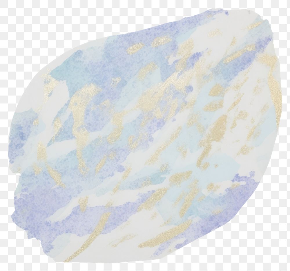 PNG Blue glitter marble distort shape abstract paper white background.