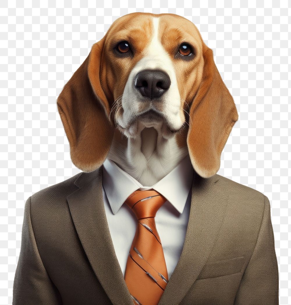 PNG Beagle animal portrait necktie.