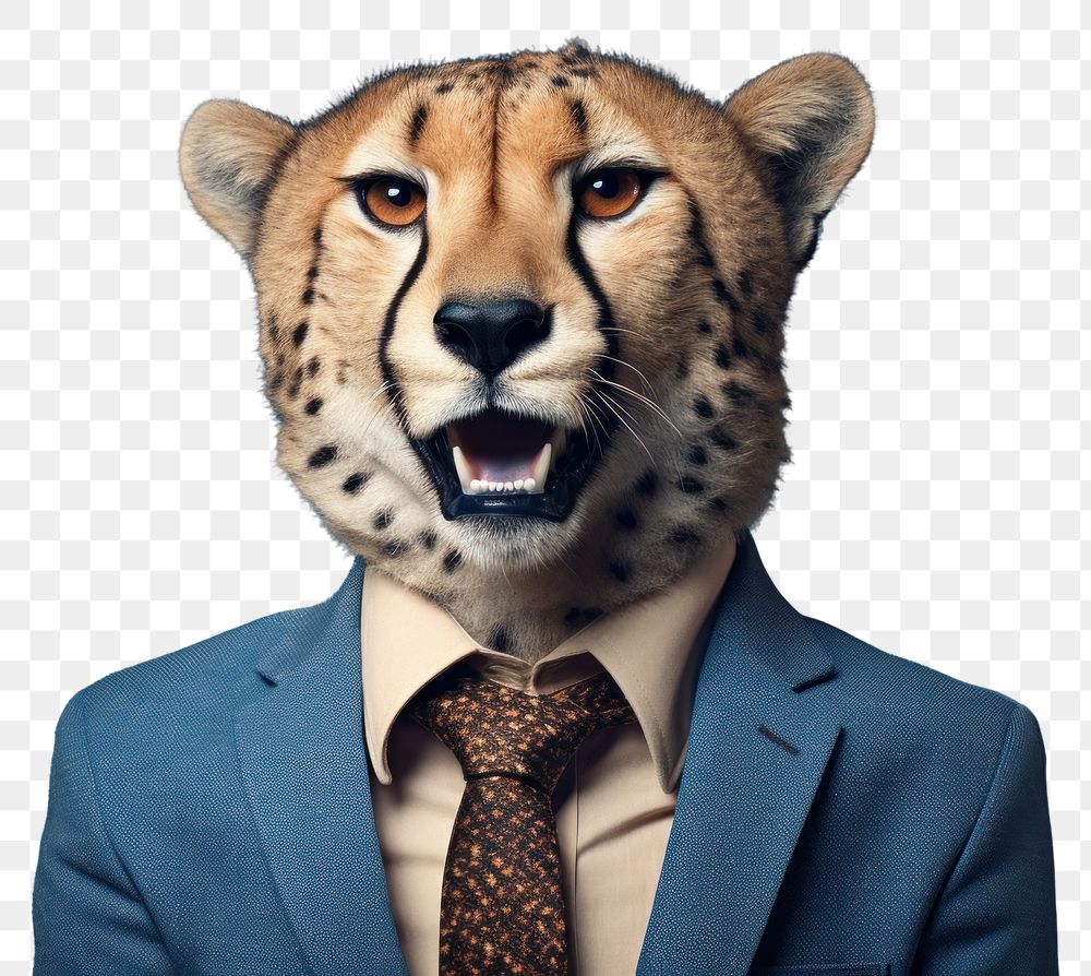PNG Cheetah animal wildlife portrait.