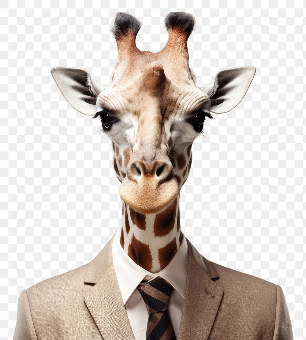 PNG Giraffe animal wildlife portrait.