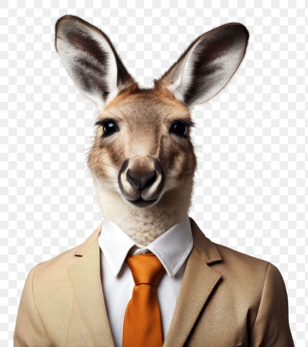 PNG Kangaroo animal portrait mammal.