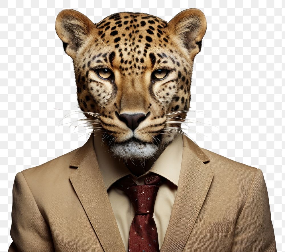 PNG Leopard animal wildlife portrait.