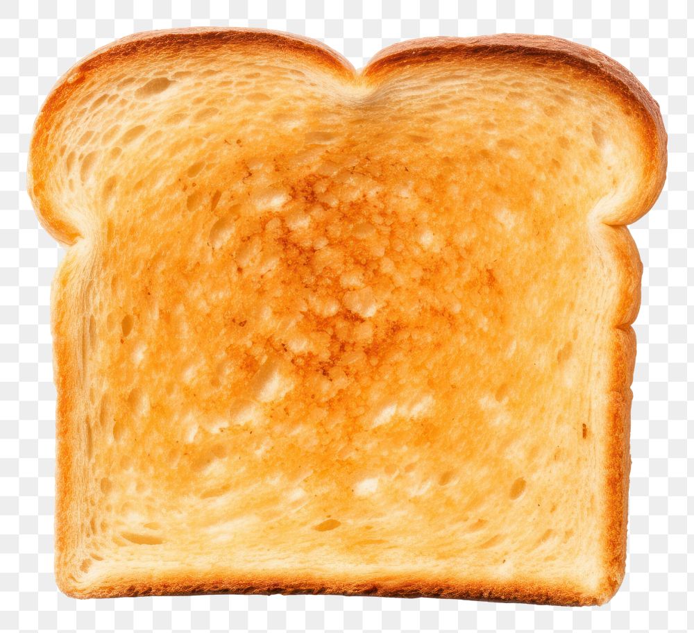 PNG Slice of toast bread food white background.