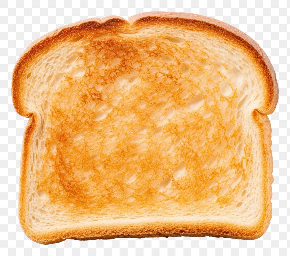 PNG Slice of toast bread food white background.