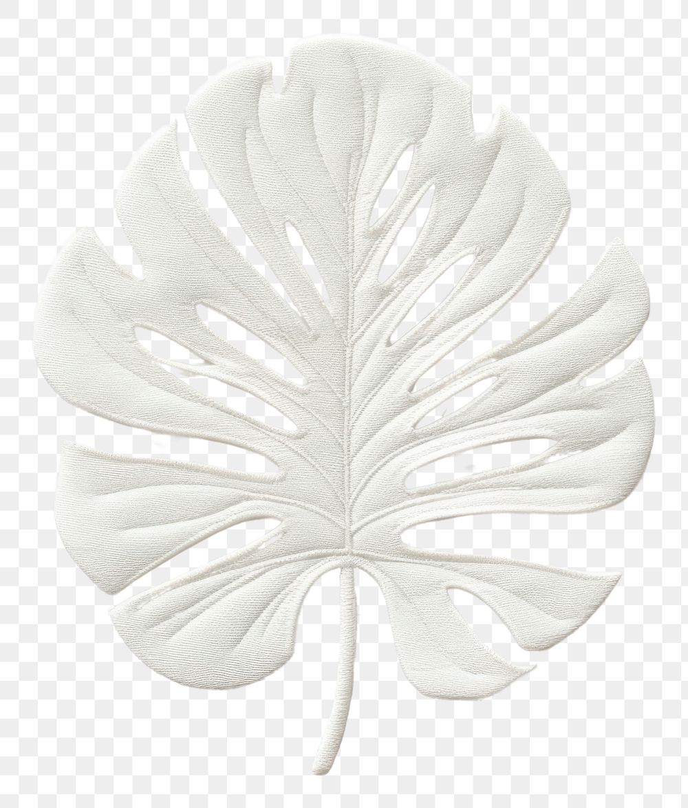 PNG White leaf art accessories.