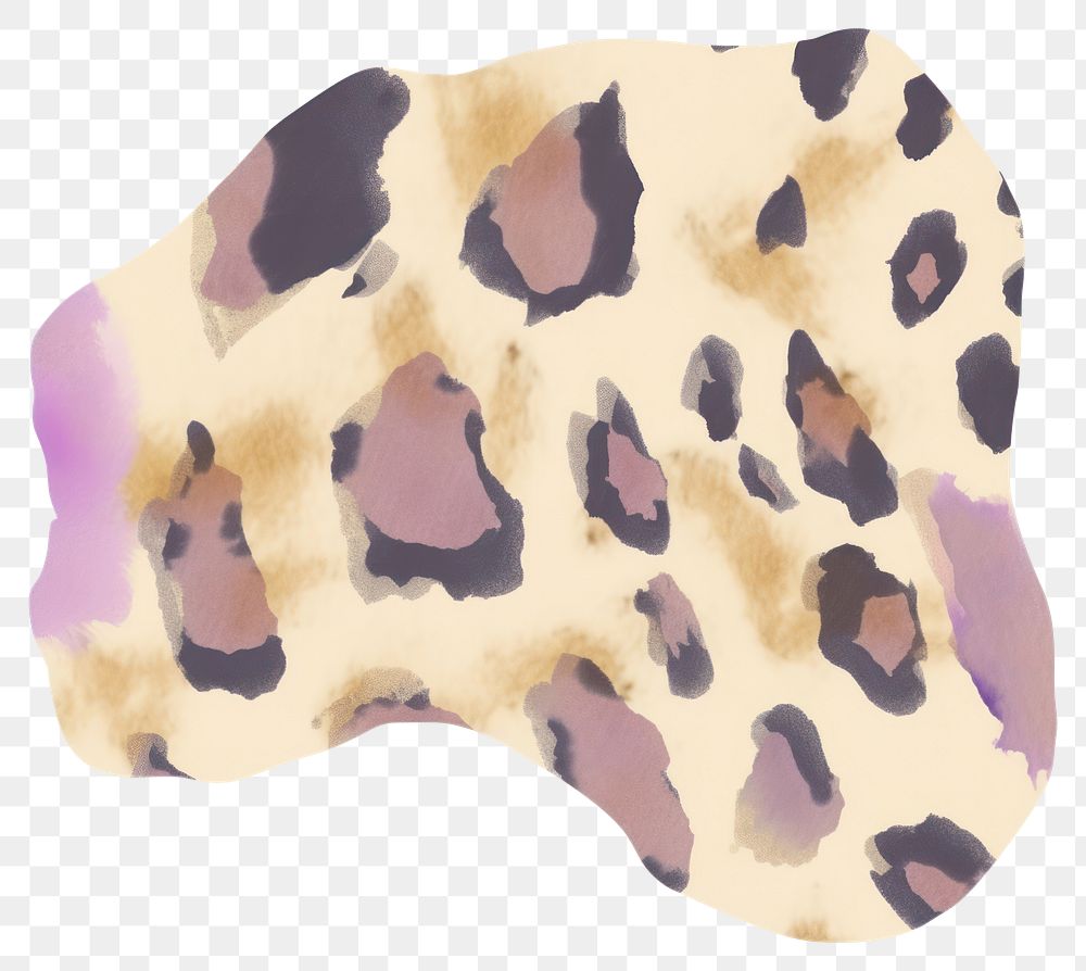 PNG Leopard print marble distort shape white background lavender spotted.