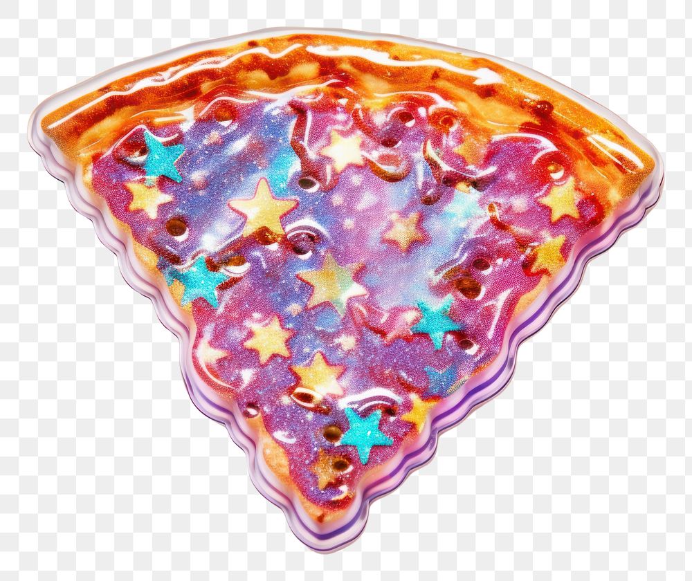 PNG Pizza glitter sticker jewelry food white background.