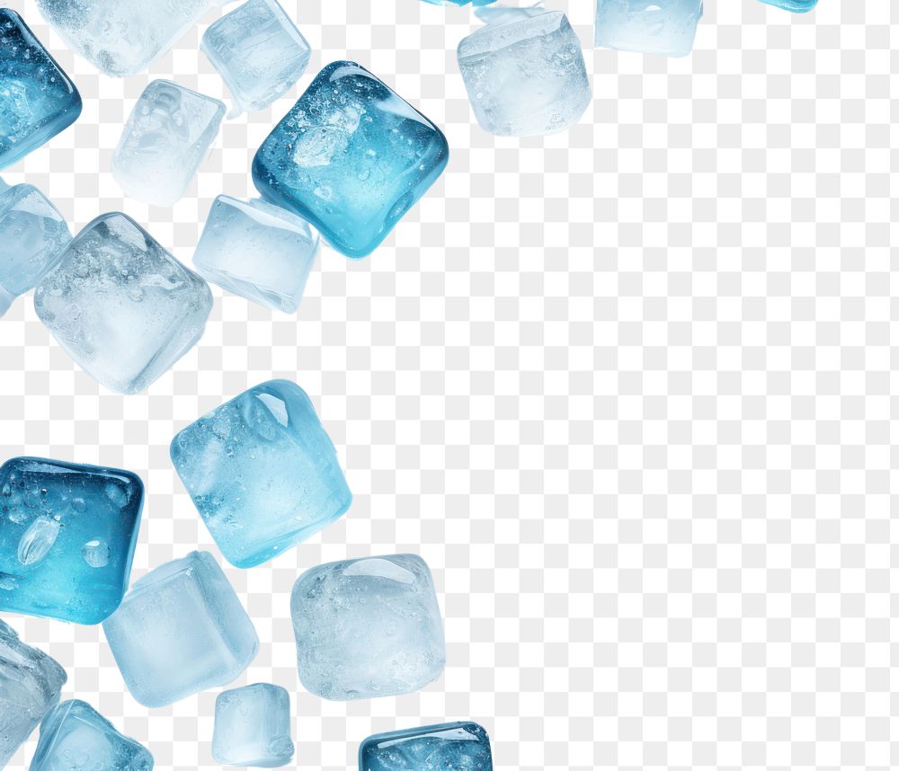 PNG Ice cubes backgrounds turquoise jewelry. AI generated Image by rawpixel.