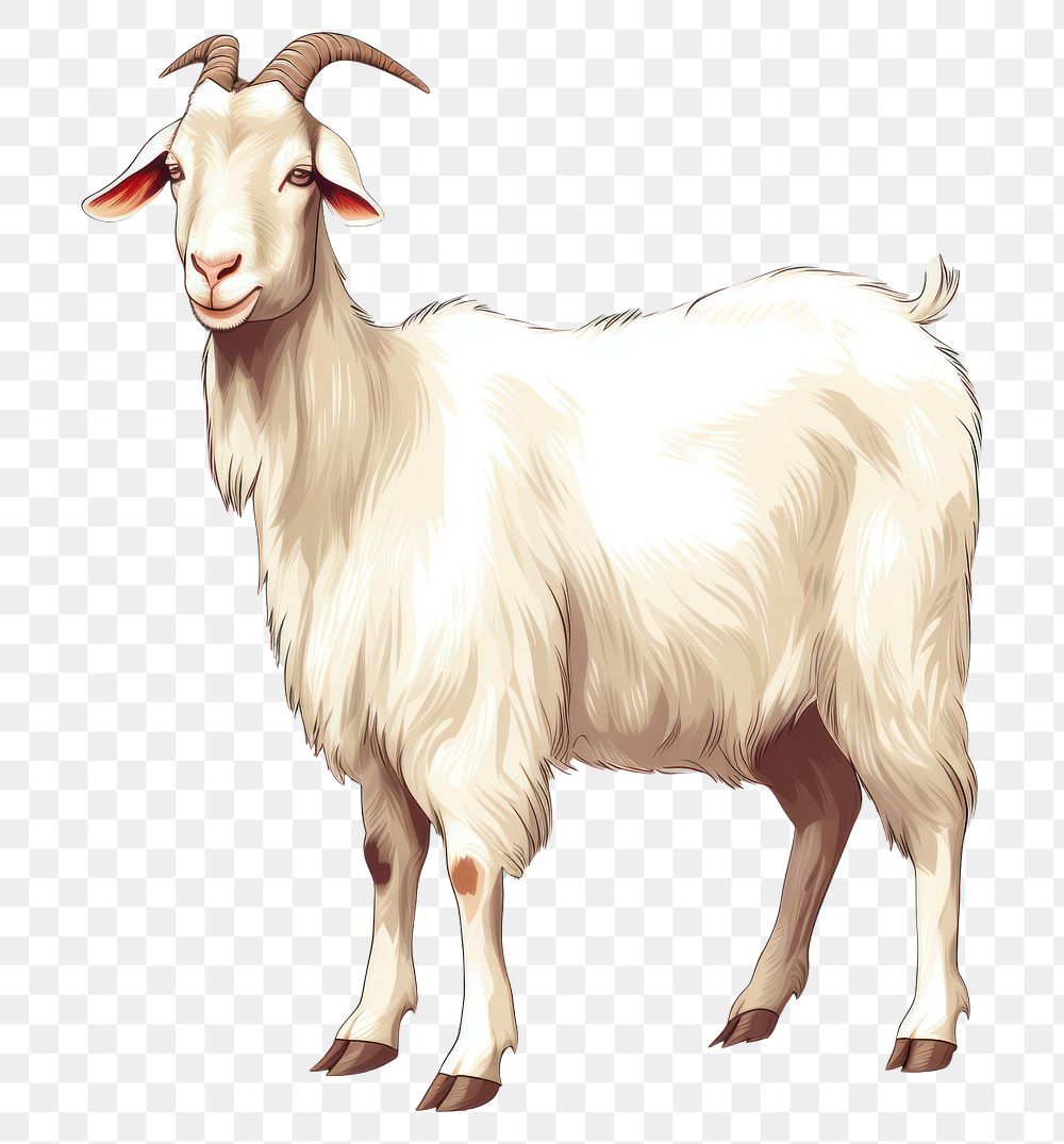 PNG  Goat animal livestock mammal. AI generated Image by rawpixel.