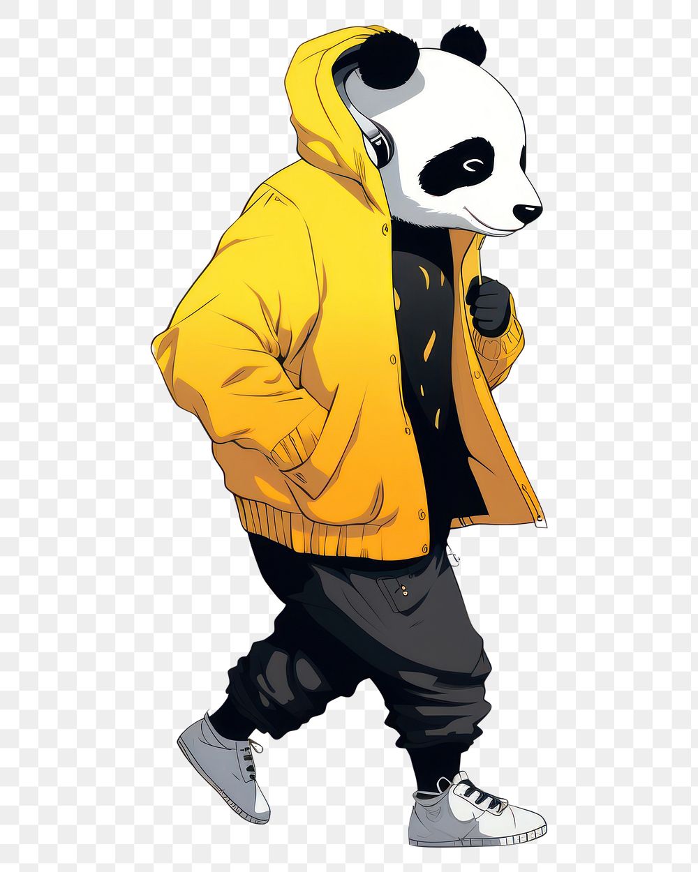 PNG  Panda adult representation disguise. AI generated Image by rawpixel.