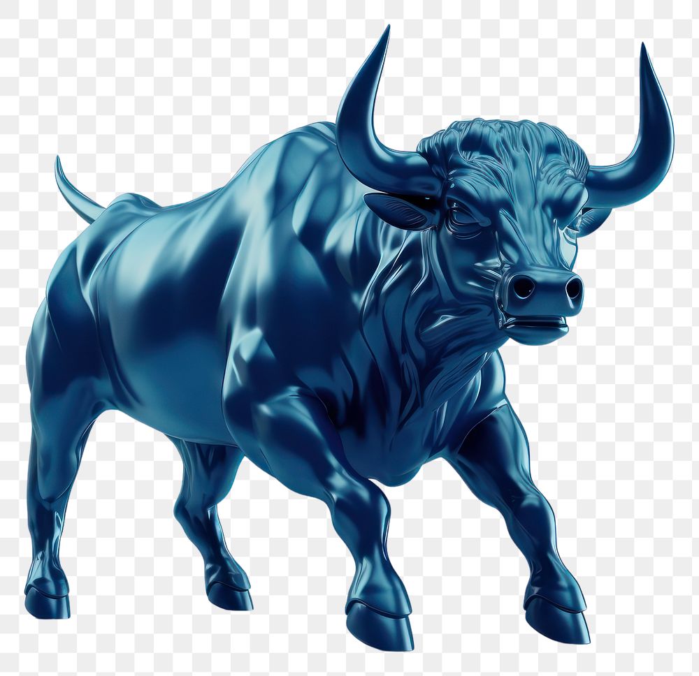PNG 3d illustration of bull livestock buffalo cattle.