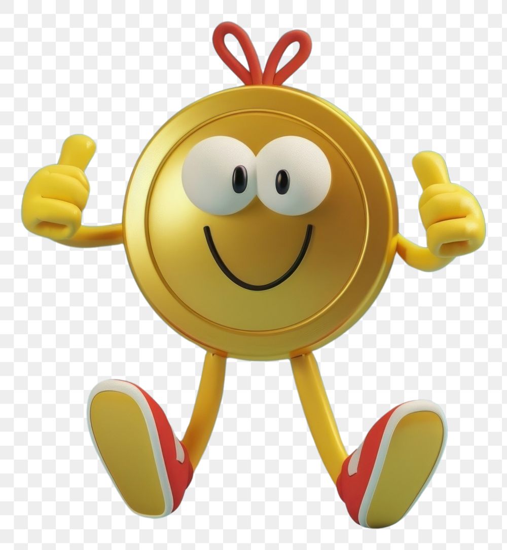 PNG Medal character cartoon toy anthropomorphic.