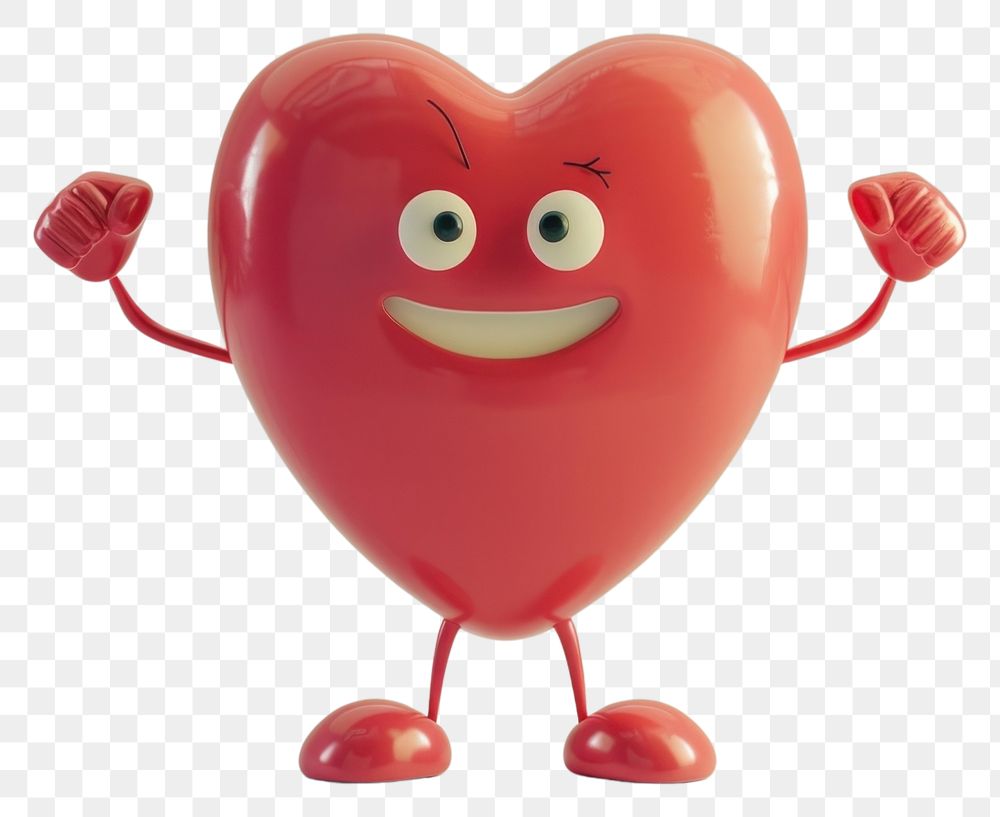 PNG Heart character cartoon anthropomorphic representation.