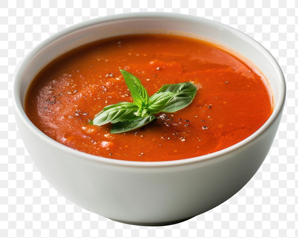 PNG Tomato soup bowl food dish.