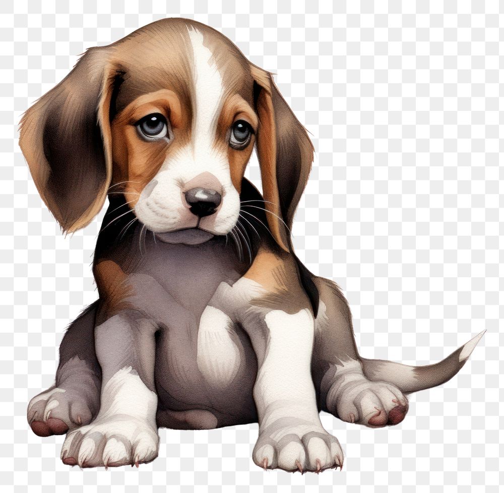 PNG Beagle puppy cartoon animal mammal.