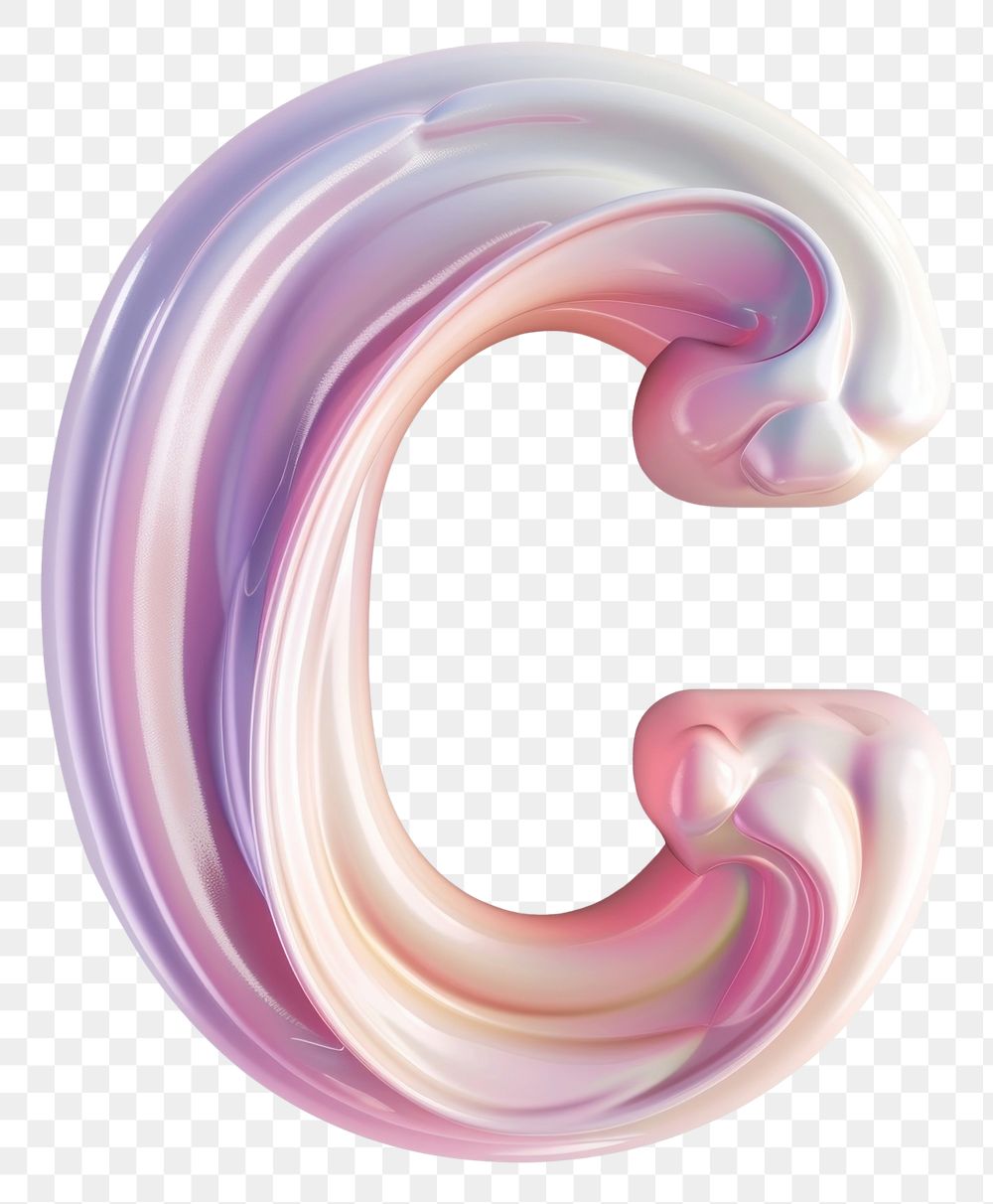 PNG Letter C abstract shape curve.