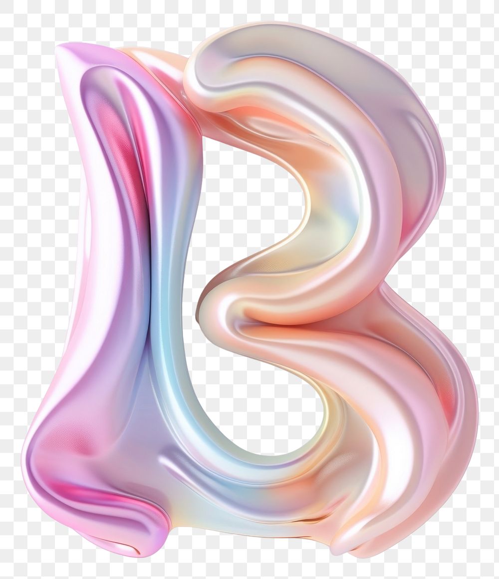 PNG Letter B abstract curve shape.