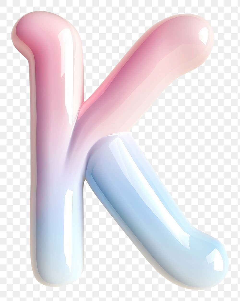 PNG Letter K white background toothpaste balloon.